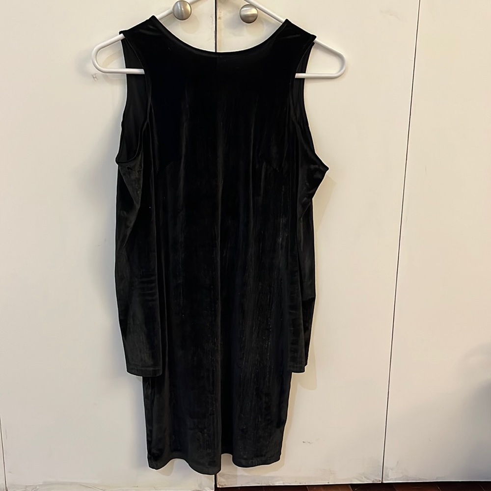 Topshop black velvet dress
